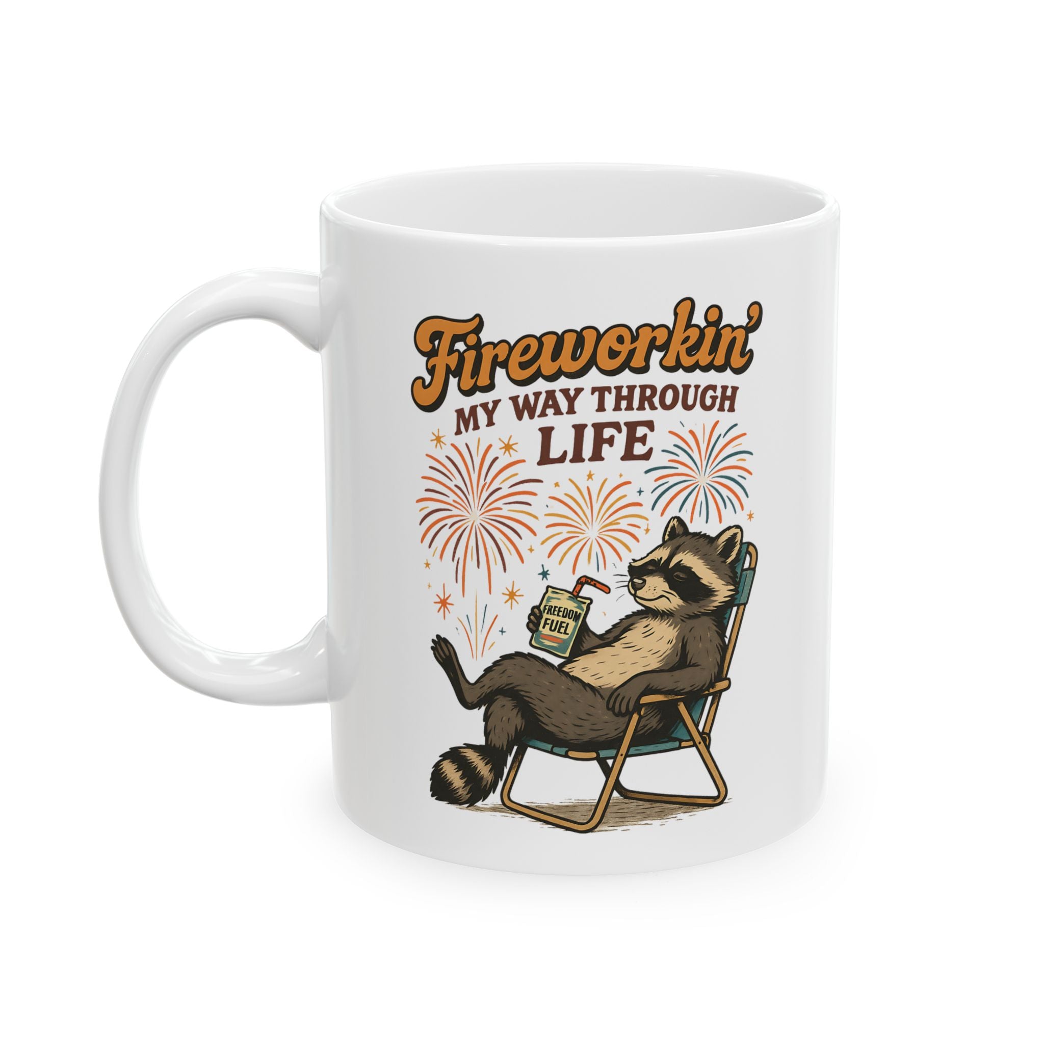 Fireworking 4th July Mug by Memez Store