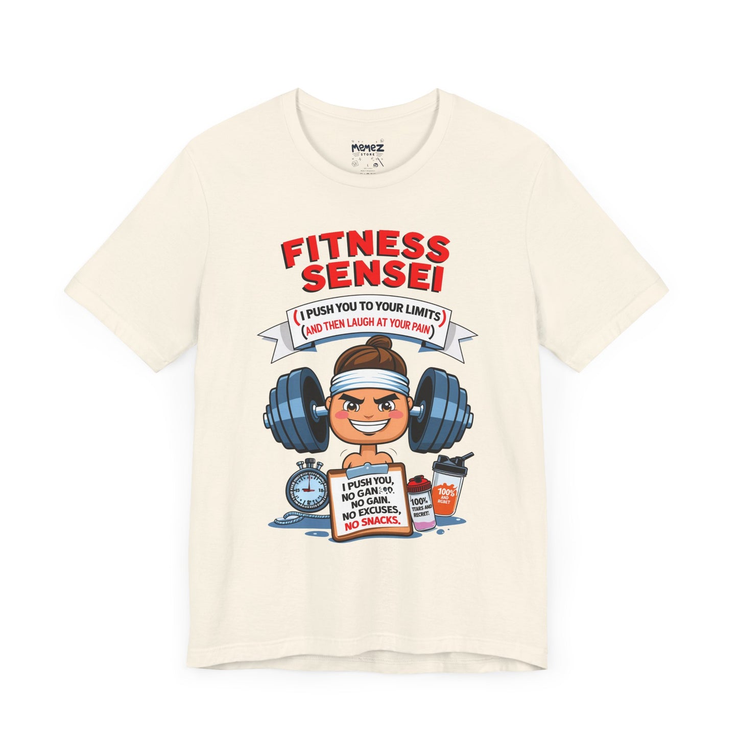Fitness Sensei T-Shirt - gym lover funny tee by Memez Store