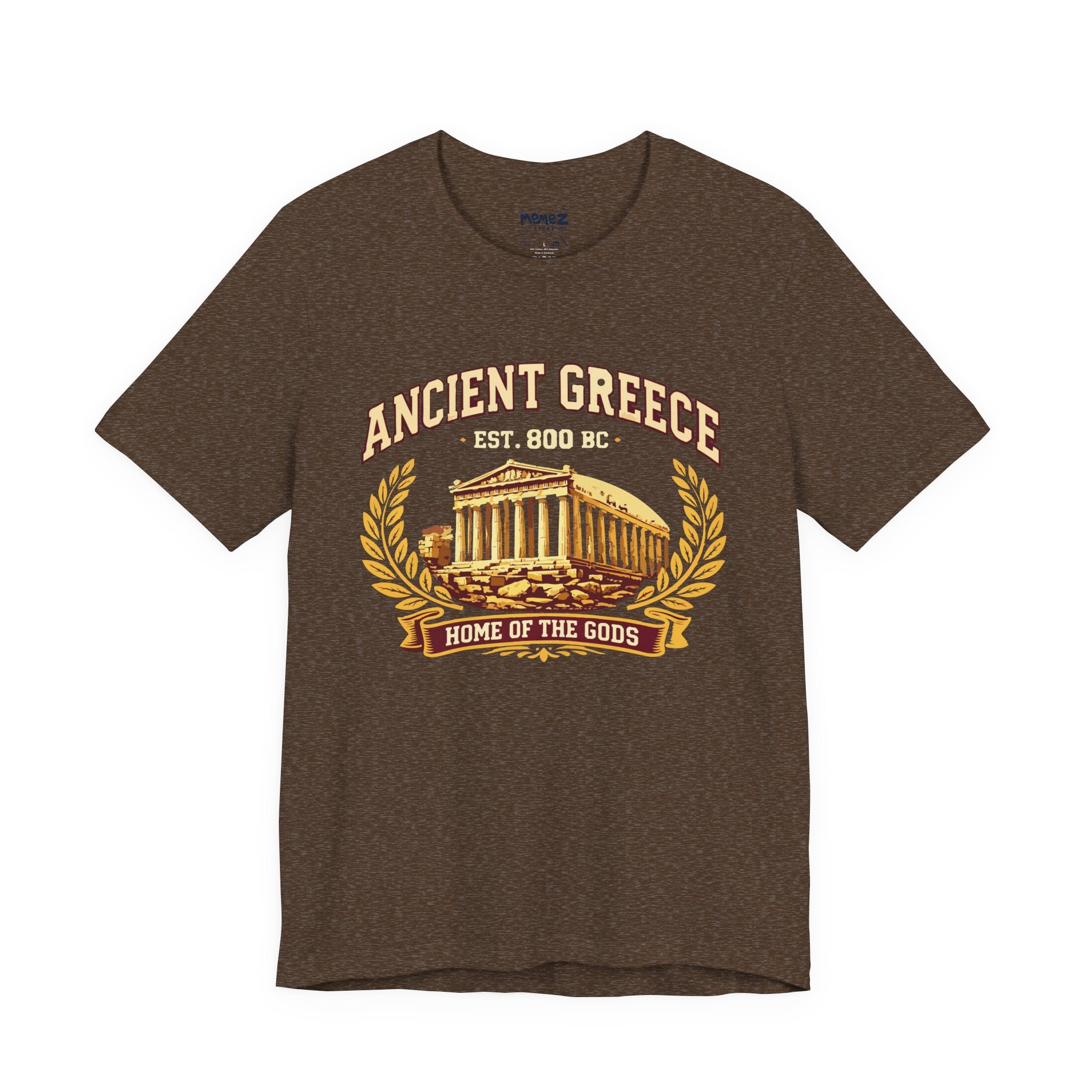 Ancient Greece Tee — 'Home of the Gods' Temple Graphic Shirt