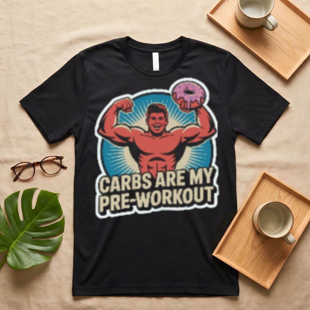 Carbs Are My Pre-Workout T-Shirt — Funny Fitness Nutrition Tee