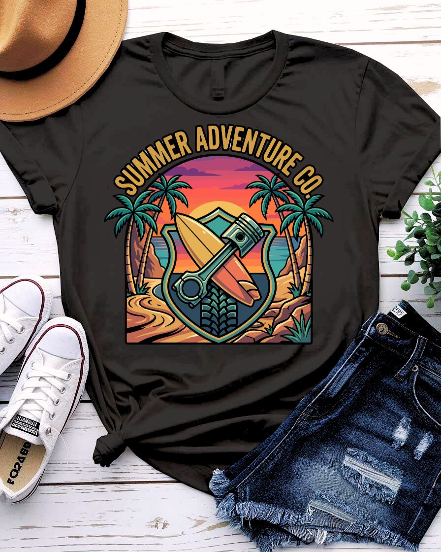 Summer Adventure Co Tee vintage mountain graphic