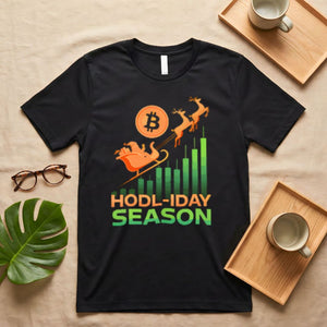 HODL-IDAY Crypto Bitcoin Christmas Pun T-Shirt