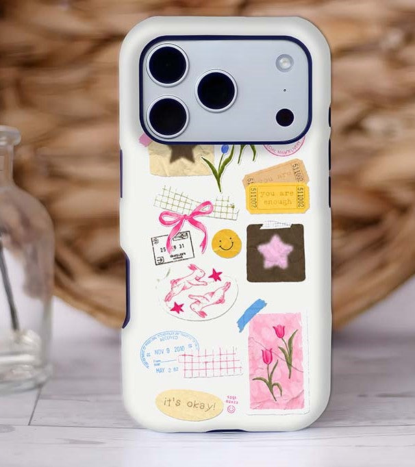 coquette stickers collage pink Magnetic Phone Case