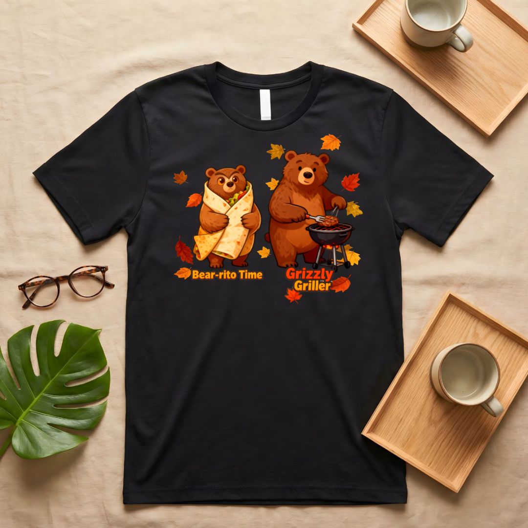 Bear-rito Time Cute Animal Pun T-Shirt
