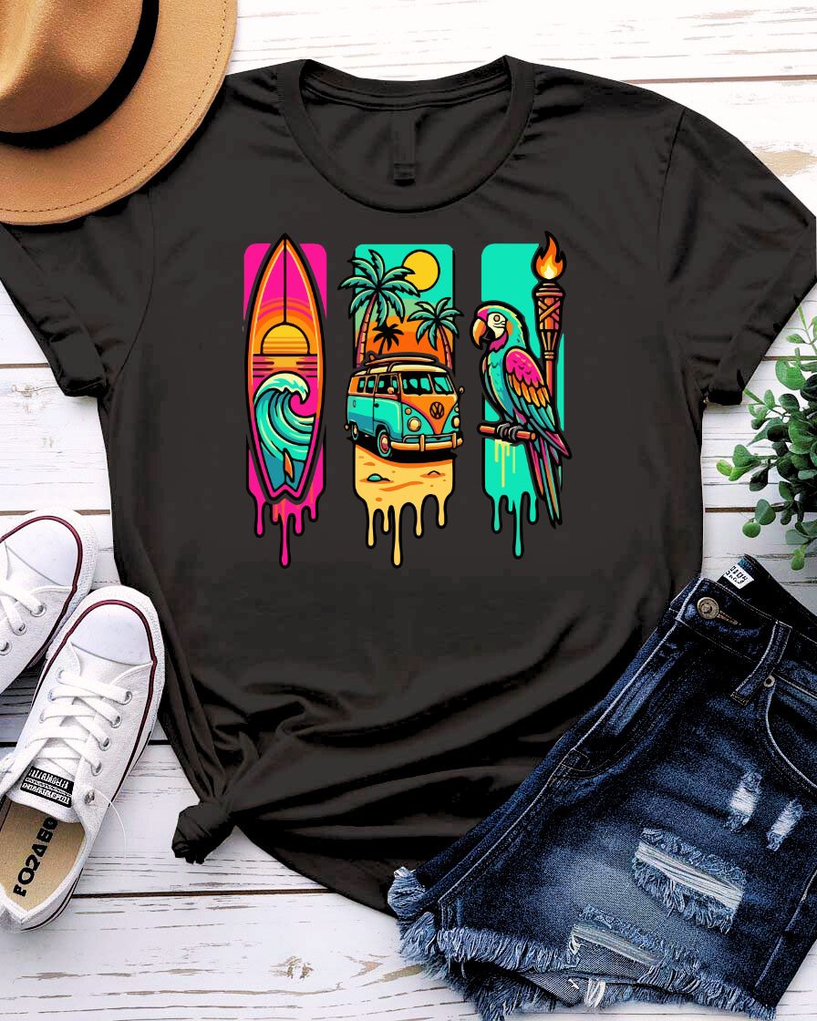 Tropical Beach Retro Tee