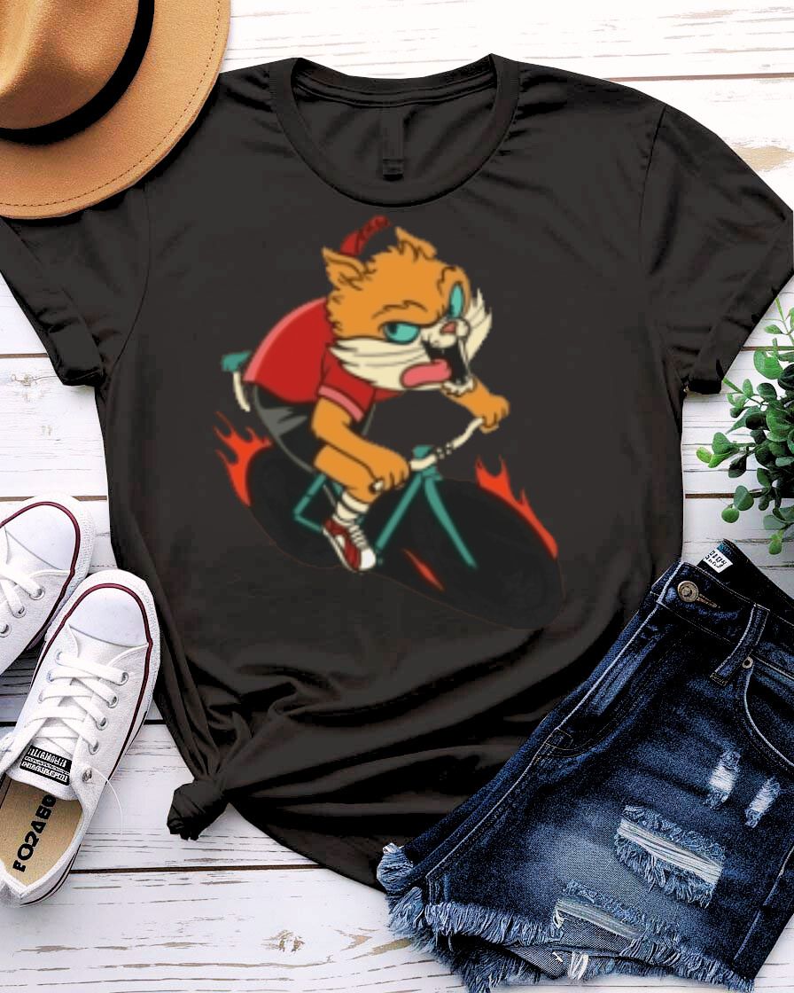 Bicycle Lover Cat T-Shirt