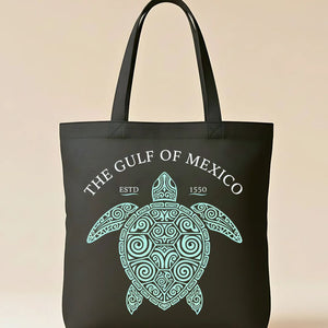 Gulf of Mexico Sea Turtle Art Tote Bag for Ocean Lovers