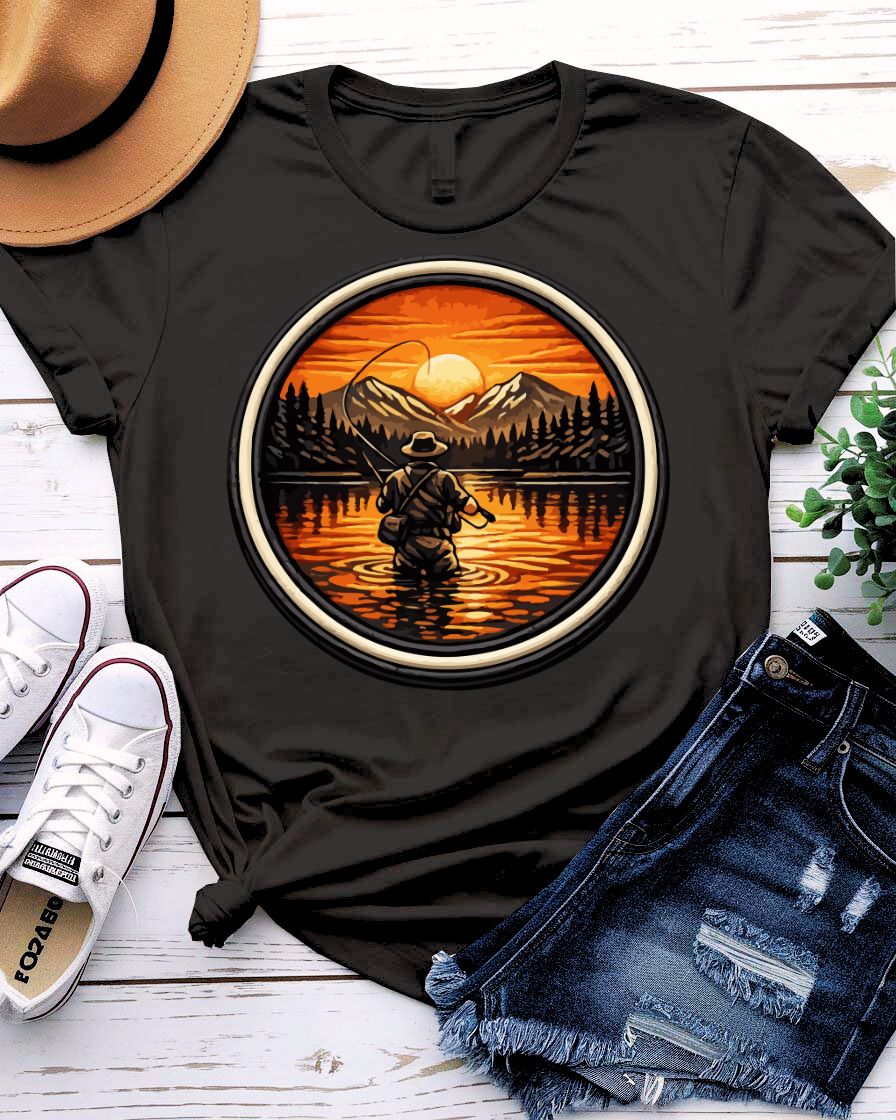 Fly Fishing Adventure Design Tee