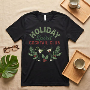 Holiday Spirit Cocktail Club Pun Humor T-Shirt