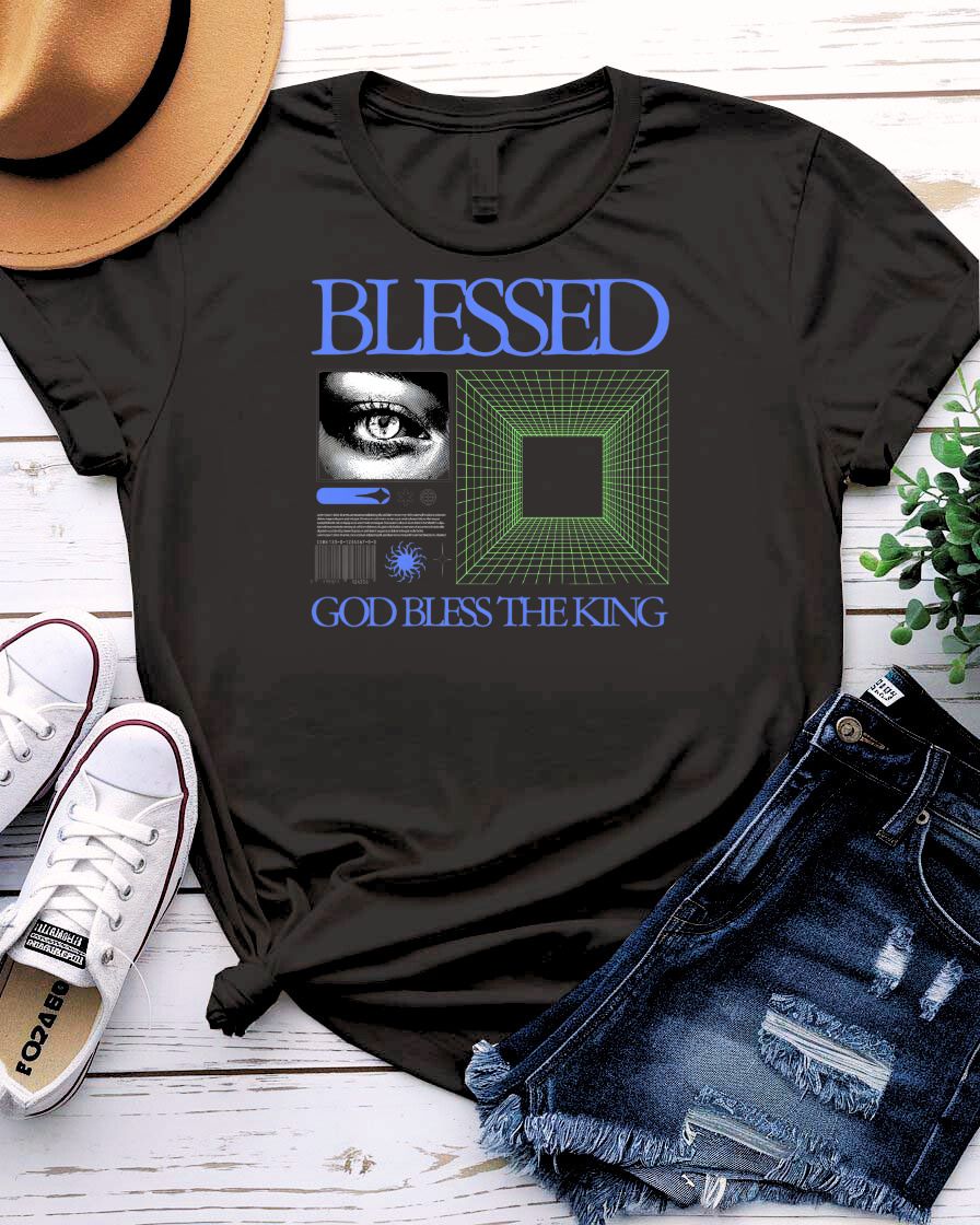 God Bless The King T‑Shirt — Patriotic Royalty Tee