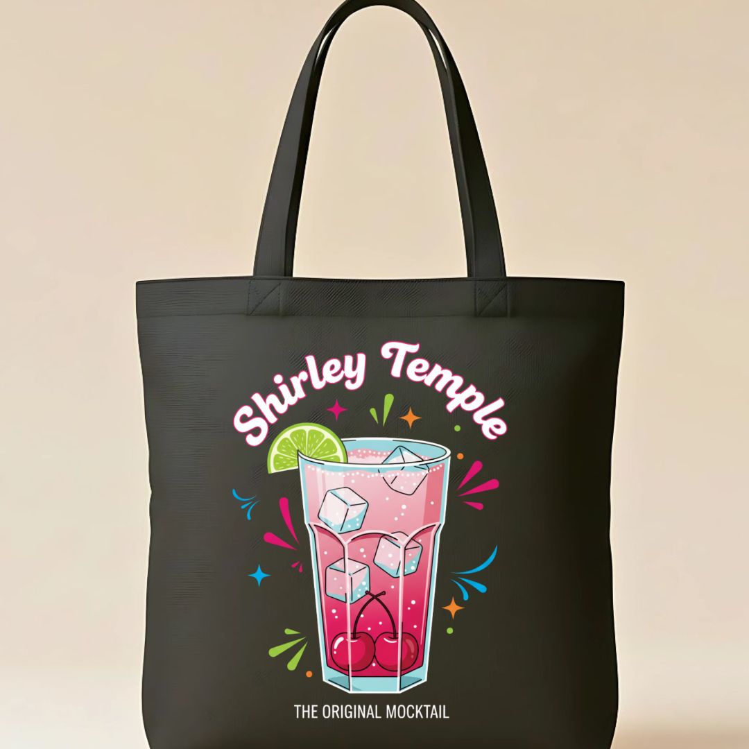 Shirley Temple Vintage Child Star & Mocktail Tote Bag