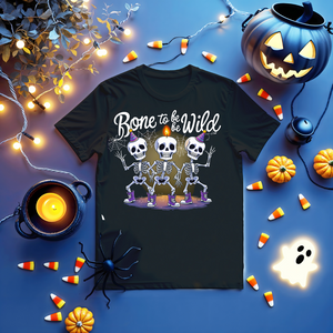 Bone to be Wild skeleton biker graphic tee by Memez Store
