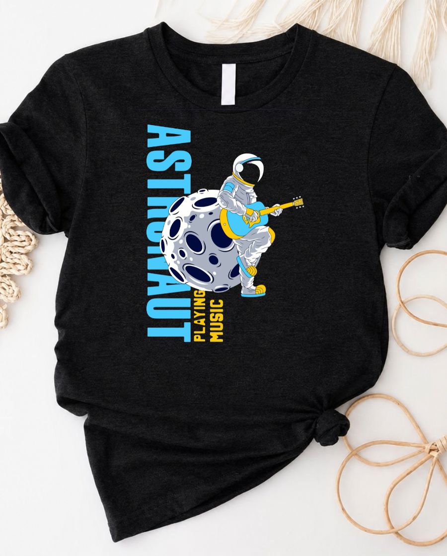 Astronaut Playing Music T-Shirt — Space Music Tee