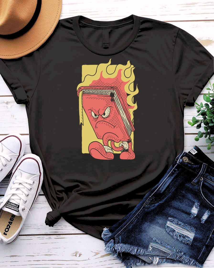 Burning Cards T‑Shirt — Playing Cards on Fire Graphic Tee