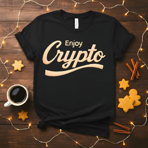 "Enjoy Crypto" Parody Funny T-Shirt for Bitcoin Fans