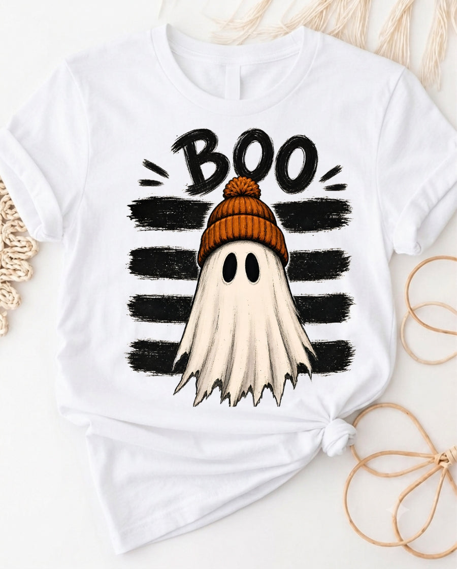 Ghost 'Boo' Graphic Tee — Cute Halloween Ghost T-Shirt