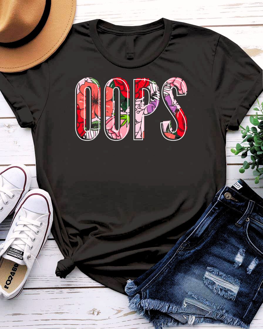 Oops Streetwear Tee — Casual Graphic T-Shirt