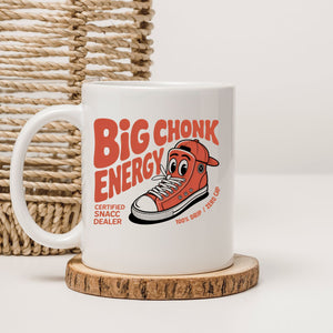 Ceramic cat lover mug with Big Chonk Energy text