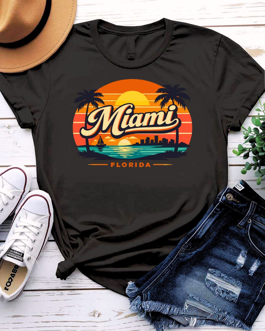 Retro Miami Graphic T-Shirt