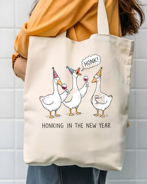Hoking The New Year Goose Funny Typo Humor Tote Bag