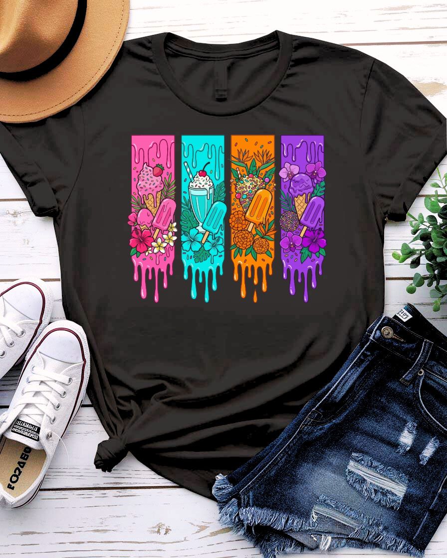 Neon Tropical Design Tee