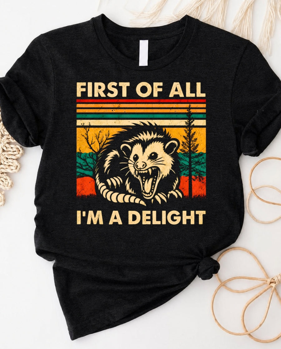 I'm a Delight Possum Tee â Retro Funny Possum T-Shirt