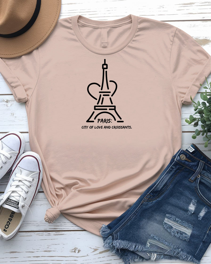 Paris Love & Croissants Meme Tee - French Humor Apparel | Memez Store