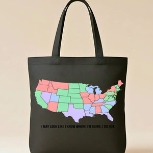 FunnyText American Tote Bag with Humorous USA Slogan