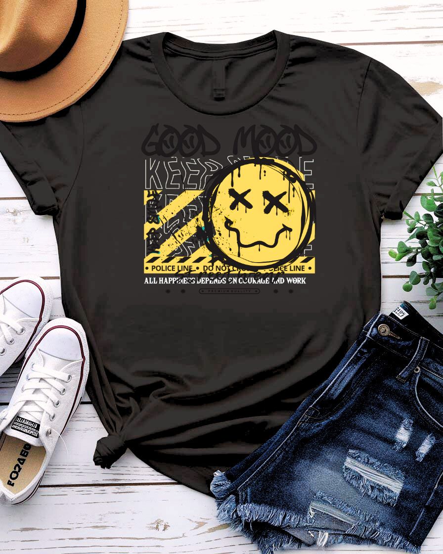 Good Mood Streetwear Tee — Positive Vibes Graphic T‑Shirt