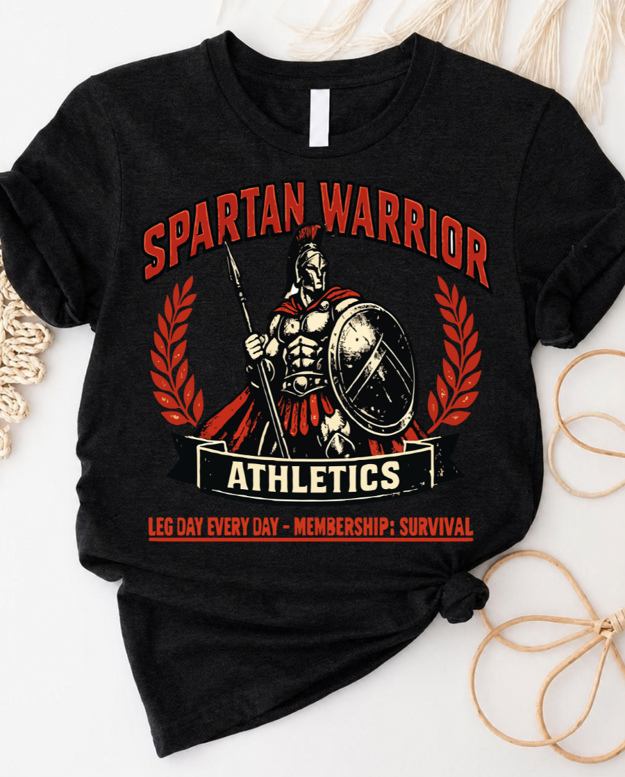 Spartan Warrior Athletics T-Shirt — 'Spartan Warrior' Gym Tee