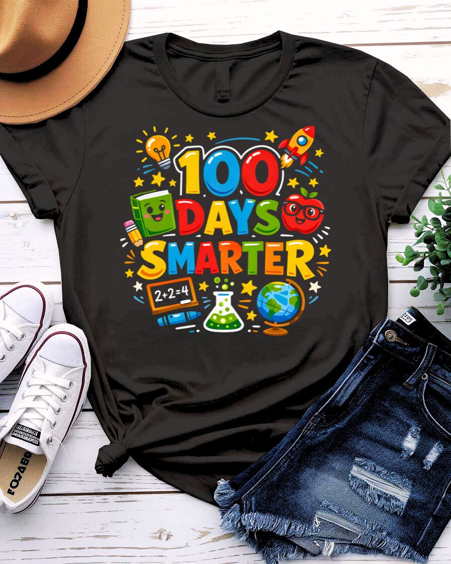 100 Days Smarter Graduation T-Shirt for Kids