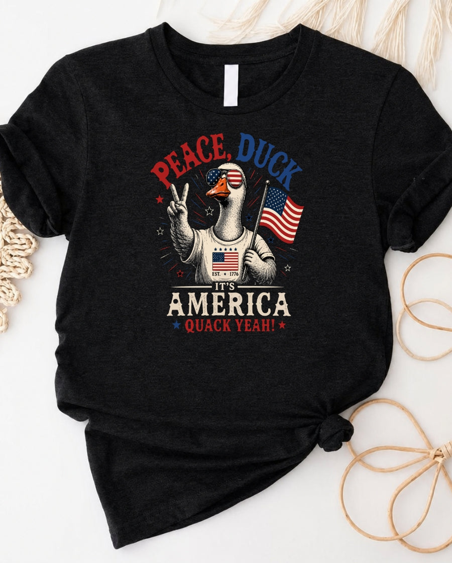 Peace Duck Tee — Cute Peace Sign Duck Graphic T-Shirt