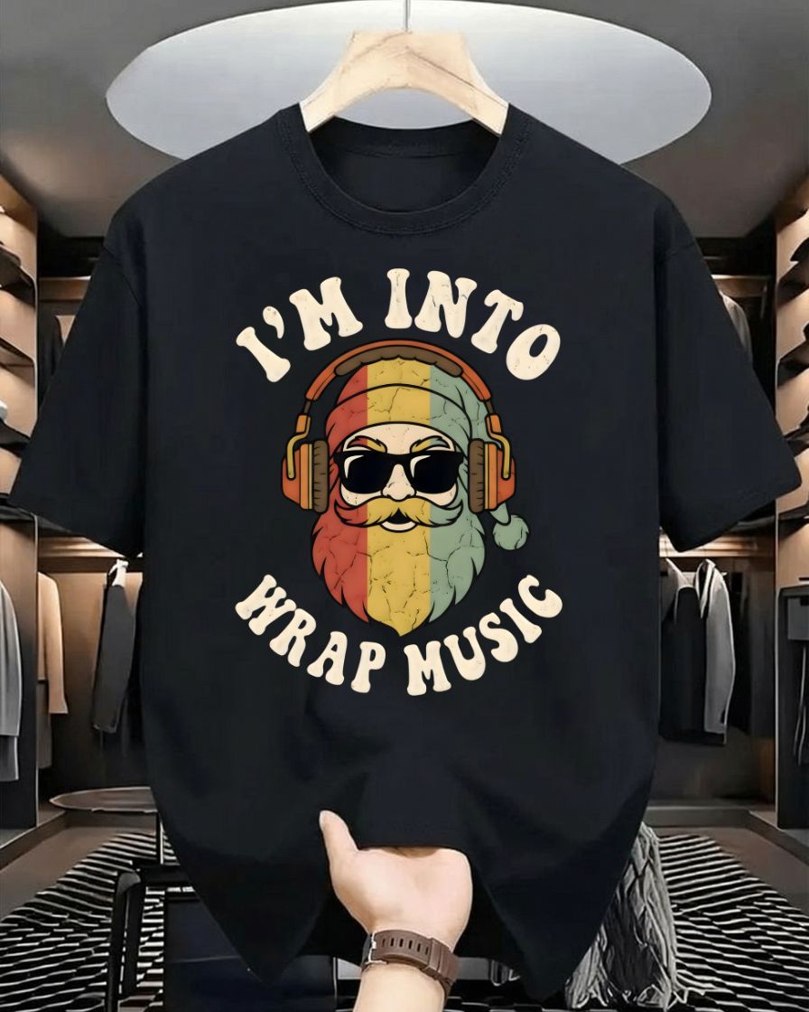 "I'm All About That Wrap Music" Christmas Gift Wrapping Pun T-Shirt