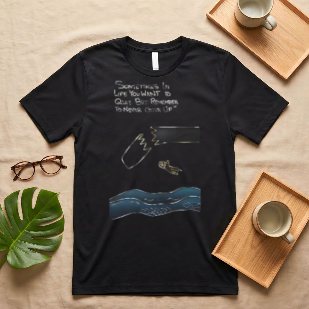 Never Give Up Funny Ironic Motivational T-Shirt