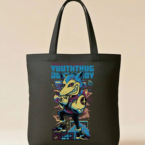 Urban Youth Graphic Cotton Canvas Tote Bag