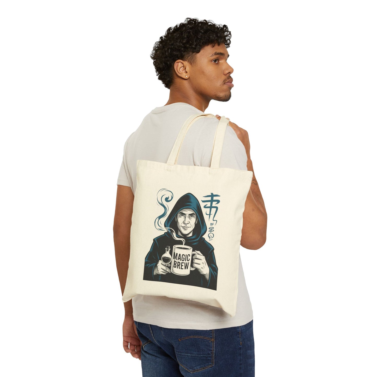 Magic Brew Cotton Canvas Tote Bag - Magic Lover's Tote Bag By Memez Store