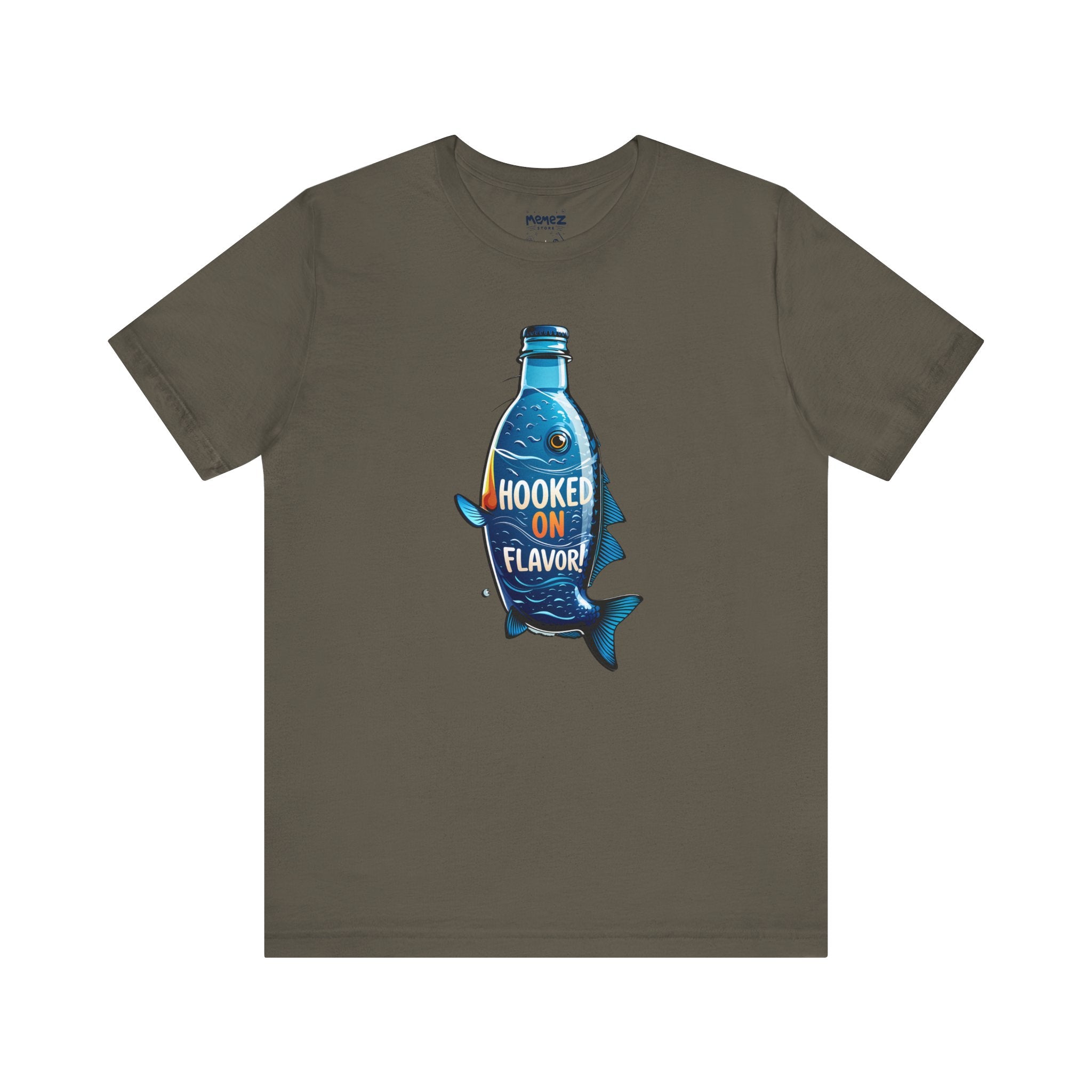 Funny Unisex Tee - Hooked On Flavor By Memez Store