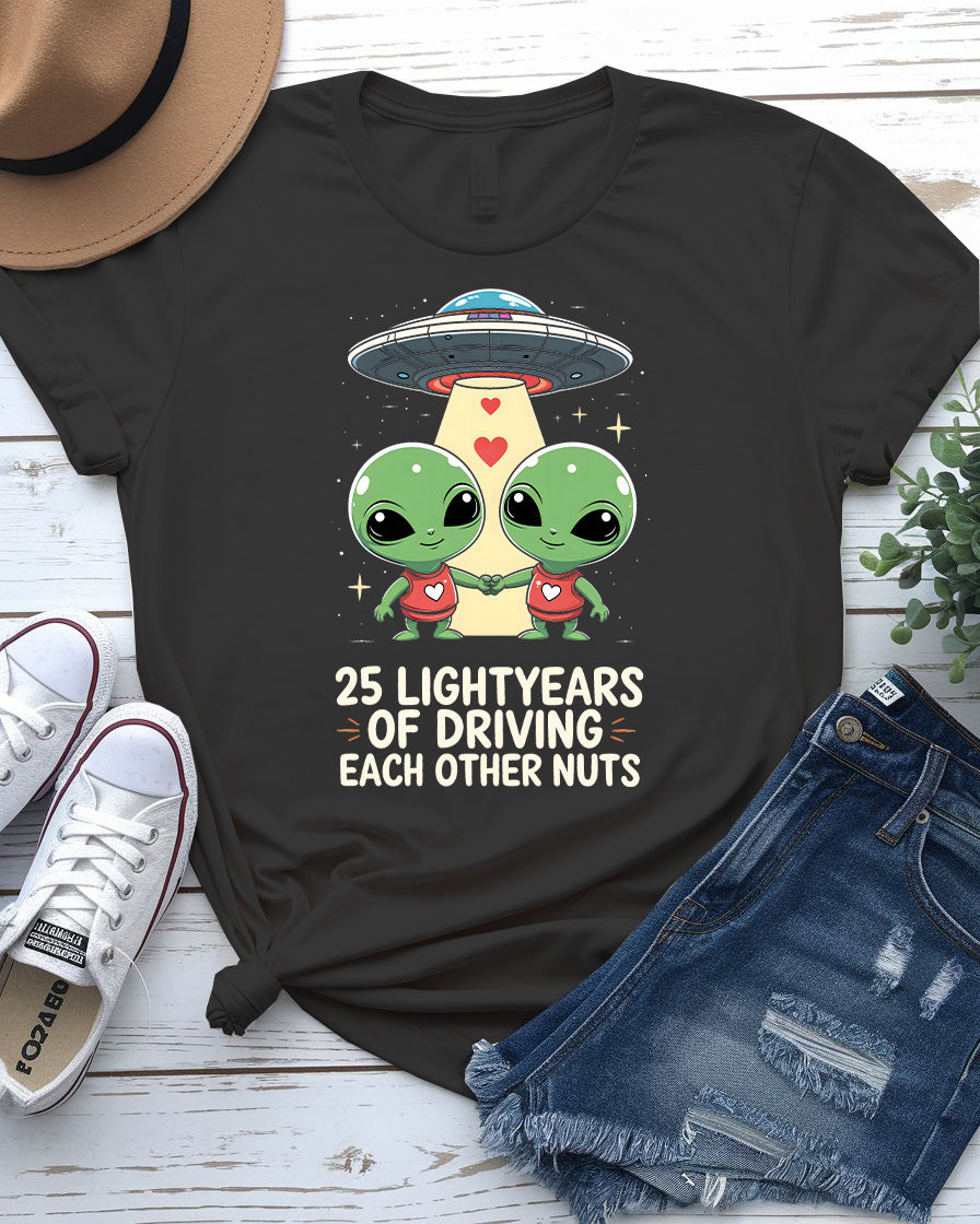25 Lightyears Driving Each Other Funny Meme Tee by Memez Store – Sci-Fi Love Quote Shirt