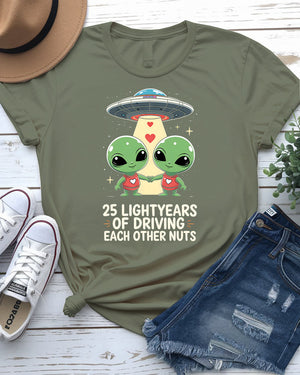 25 Lightyears Driving Each Other Funny Meme Tee by Memez Store – Sci-Fi Love Quote Shirt