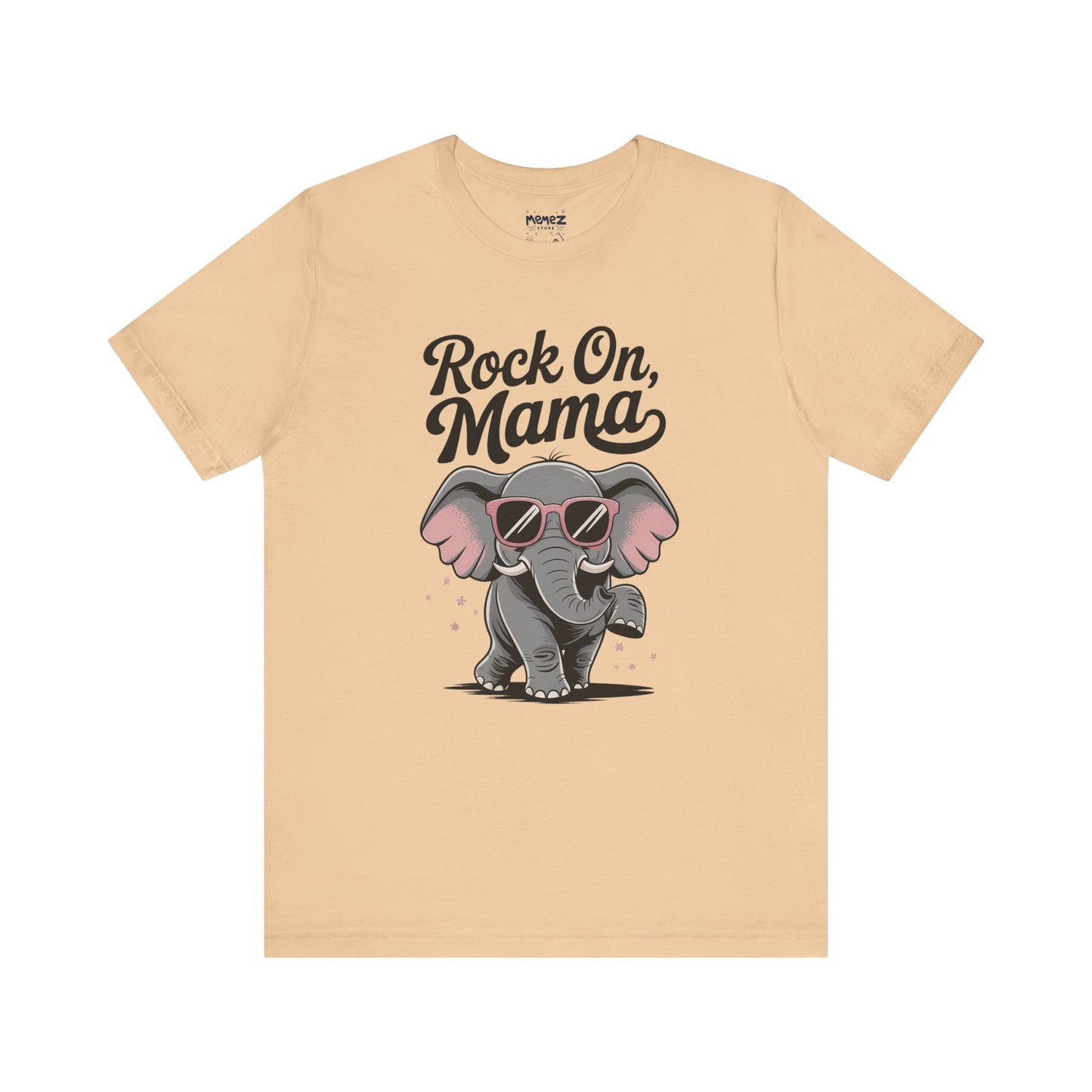 Rock on Mama, Funny Elephant Mother Day Tee by Memez Store