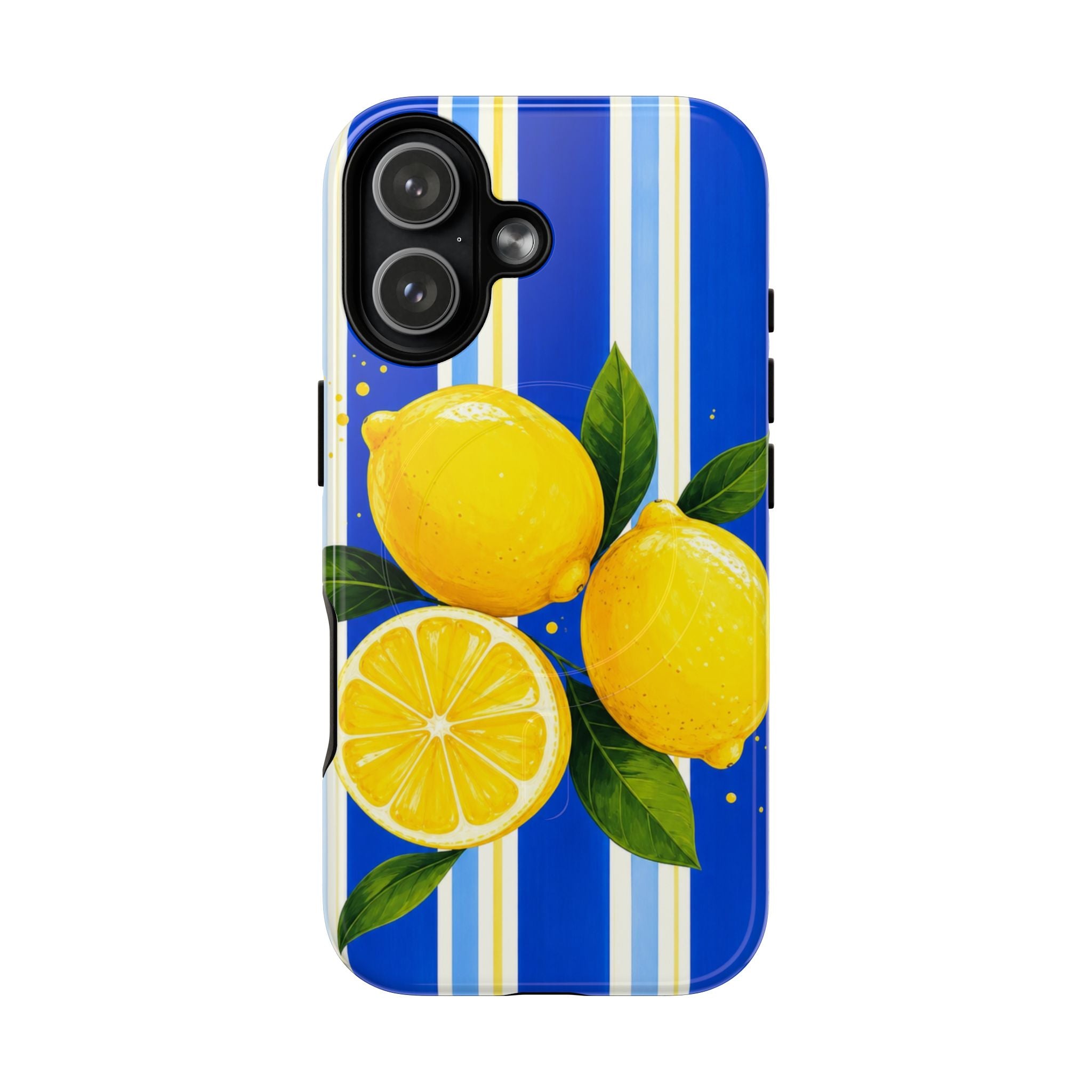 Lemon Stripe Tough Magnetic Phone Case