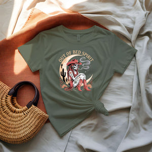 "Out of Bed Spirit Funny Skull Tee by Memez Store"