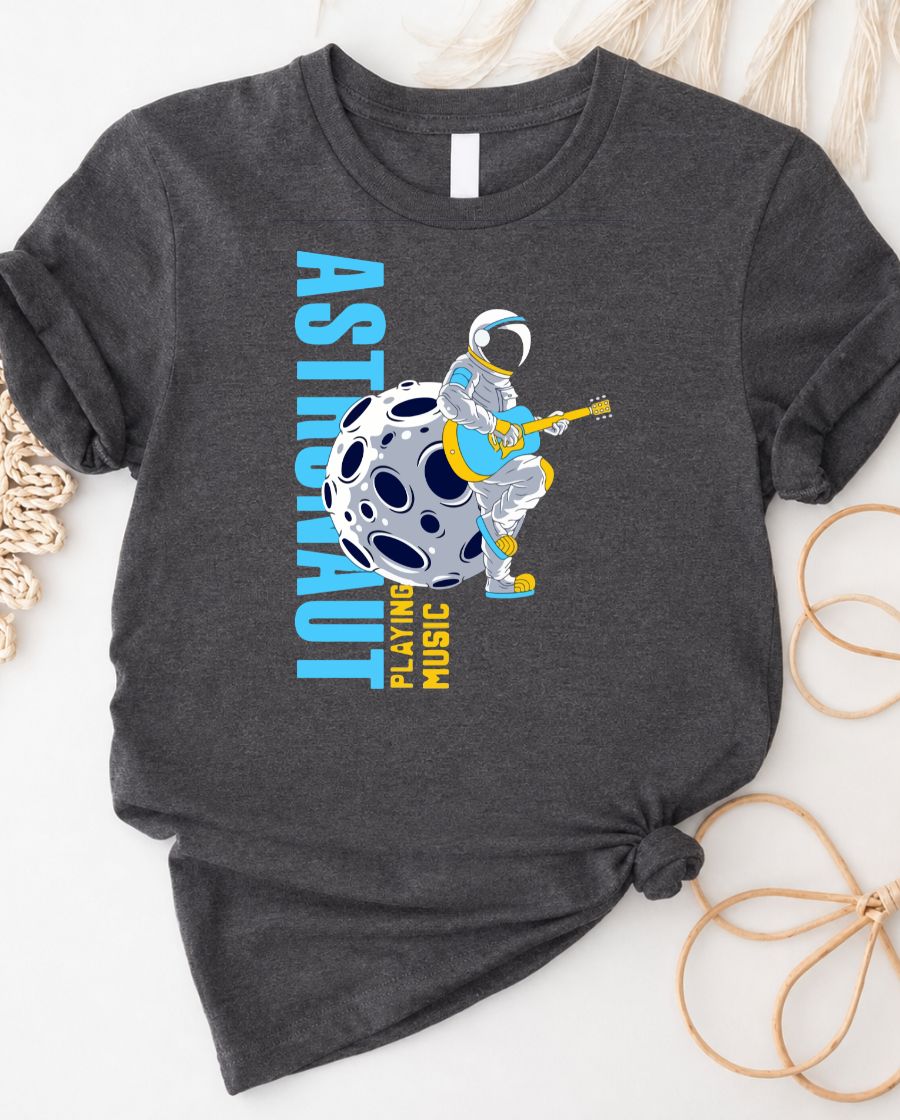 Astronaut Playing Music T-Shirt — Space Music Tee
