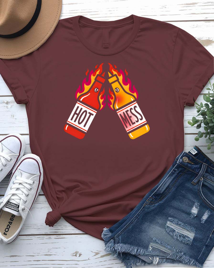 Hot Mess Graphic Streetwear T-Shirt for Men and Women