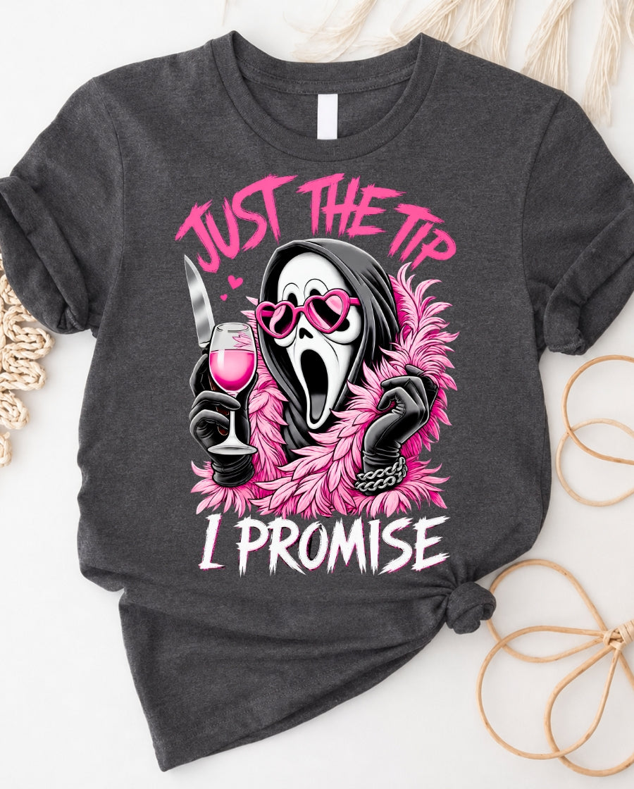 Just The Tip T-Shirt — Funny Flamingo Mask Graphic Tee