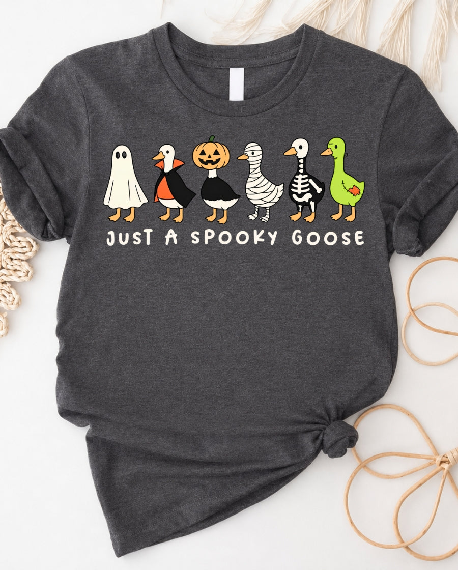 Spooky Goose Halloween Tee — "Just a Spooky Goose" Graphic T-Shirt