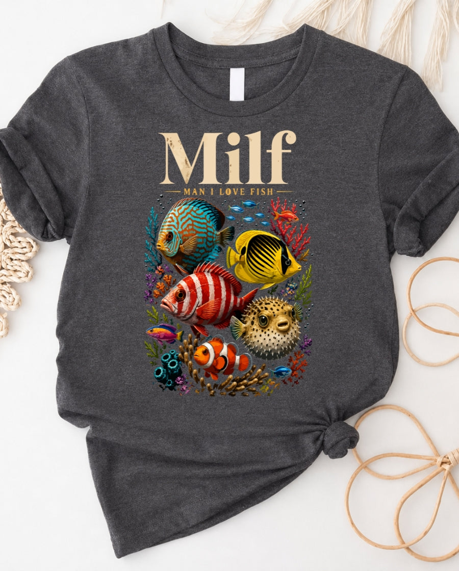Man I Love Fish T-Shirt â Funny Fishing Tee for Anglers