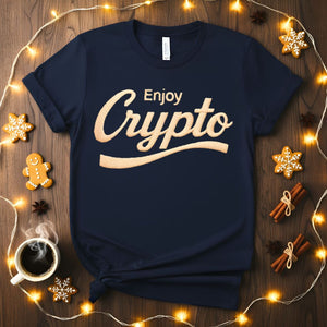 "Enjoy Crypto" Parody Funny T-Shirt for Bitcoin Fans