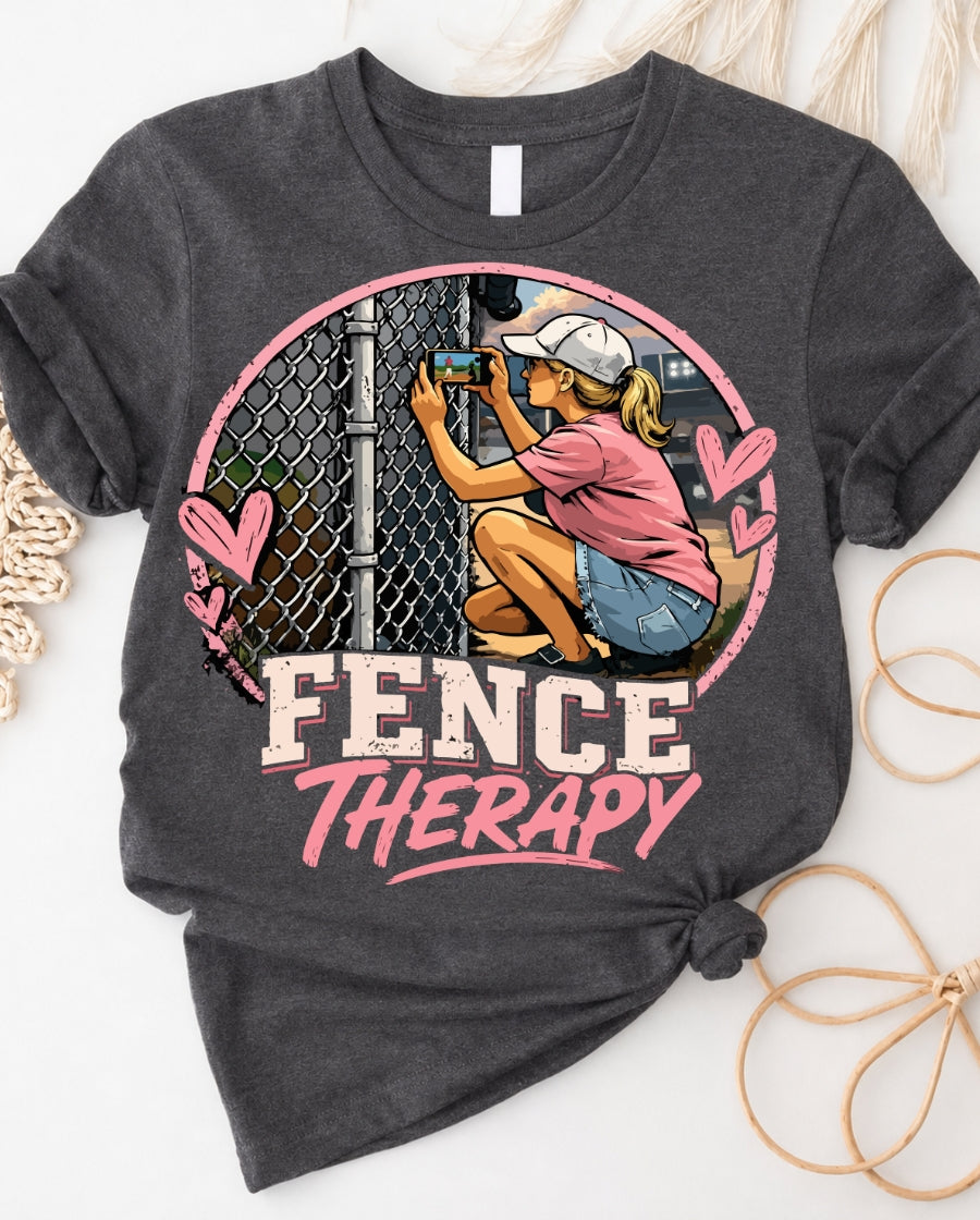 Fence Therapy T-Shirt — Gardening & Yard Care Humor Tee