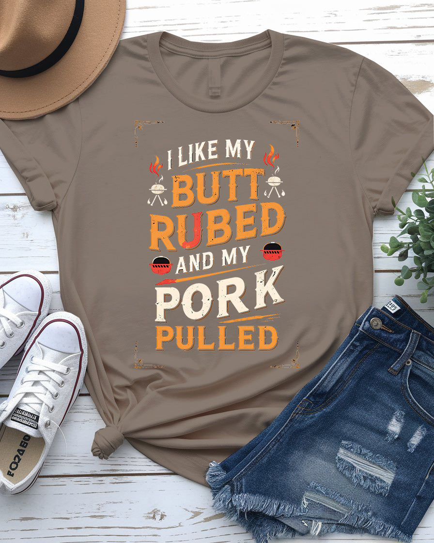 I Like Pork Funny Meme Tee – BBQ-themed t-shirt for food lovers with humorous pork appreciation quote by Memez Store